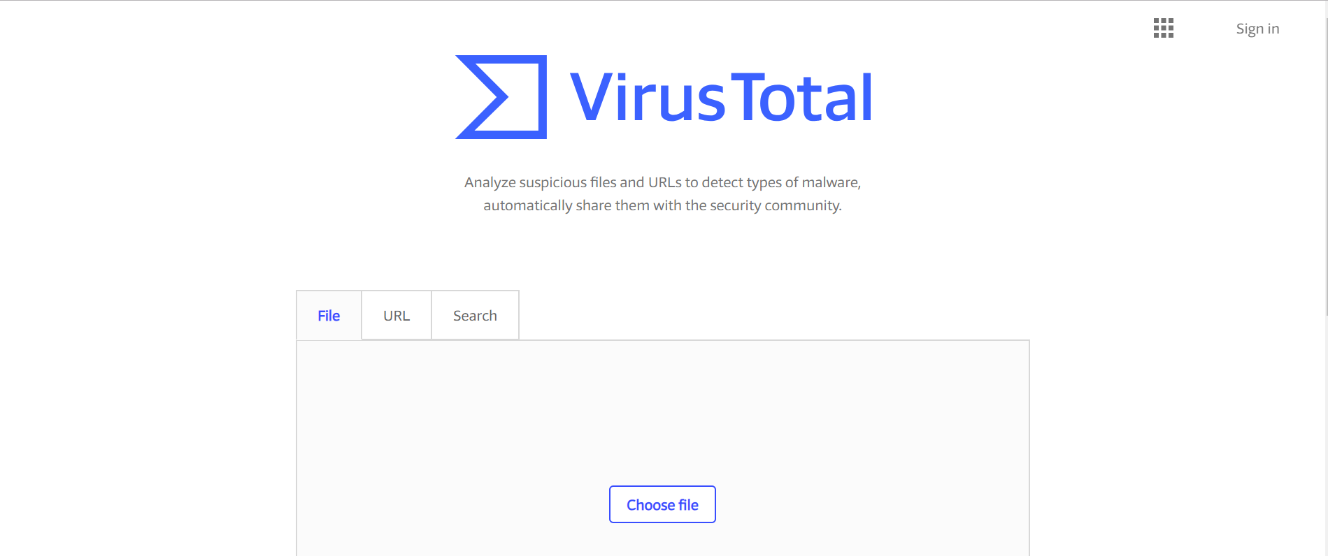 virustotal：恶意文件检测